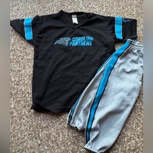 Franklin Kids Size Medium - Black mesh Carolina Panthers jersey and pants set